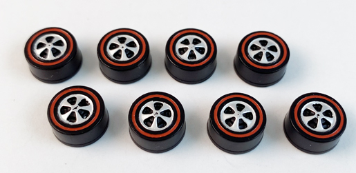 8 US Bearing Style Wheels - Original Dull Chrome Finish, All Medium Size